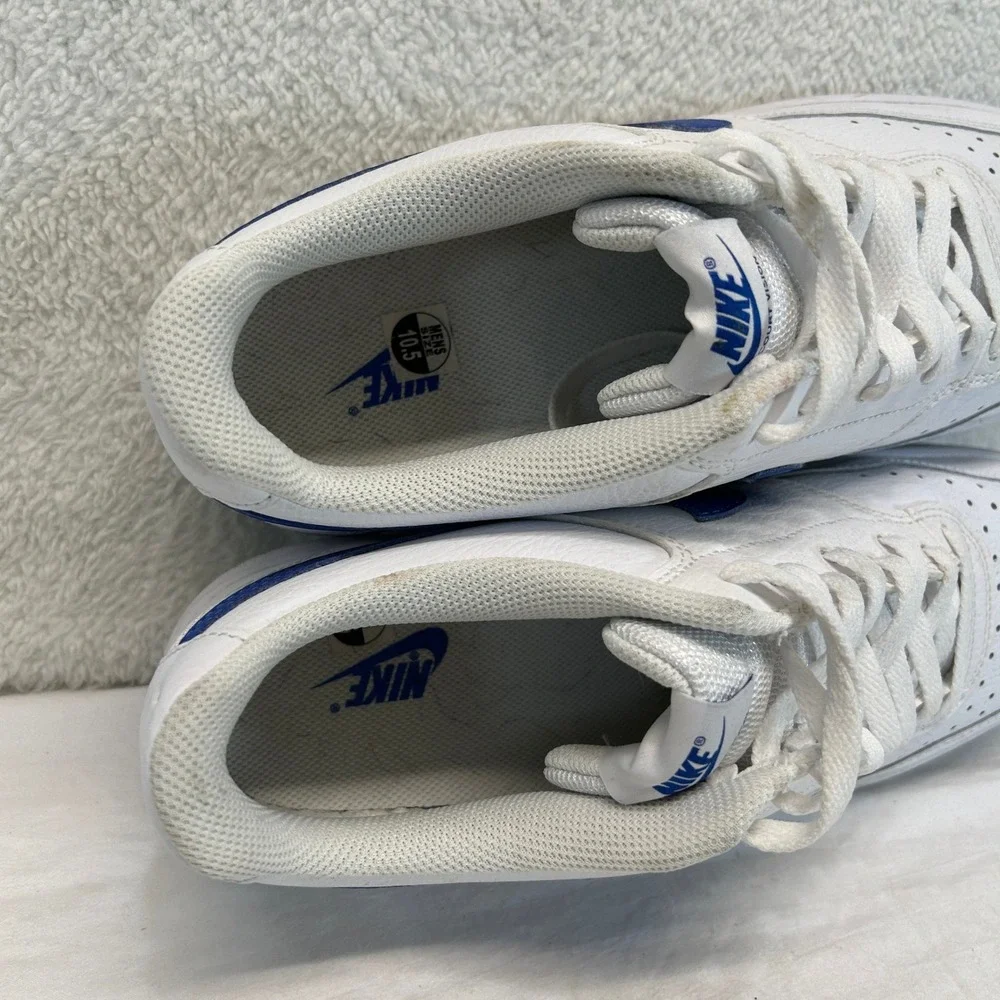Nike Court Vision Low Mens Shoes White Game Royal Blue Sneaker Size 10.5